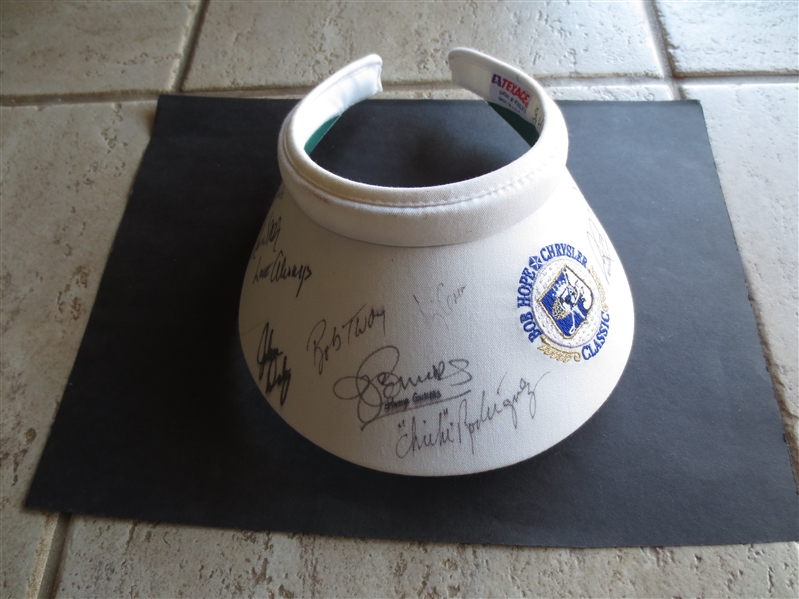 Autographed 1997 Bob Hope Chrysler Golf Classic with 8 signatures including John Daly, Chi Chi Rodriguez, and Bob Tway