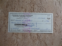 Autographed Gerald B. Archibald Basketball Check-son of 1st basketball player with Naismith