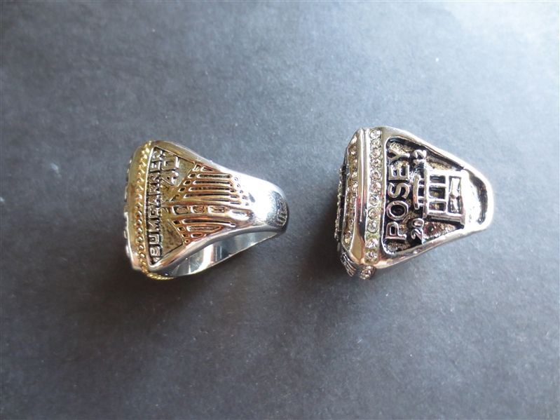 (2) 2014 World Series Champions REPLICA San Francisco Giants Rings of Posey and Bumgarner