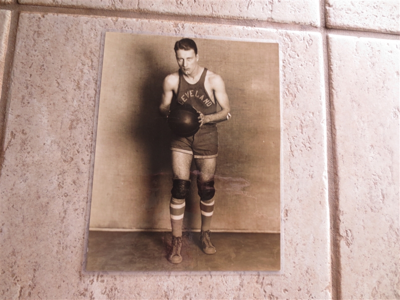 1922 Type 1 (?) Wire Photo Tony Shiffer Cleveland Rosenblums ABL Pro Basketball 9.5 x 7