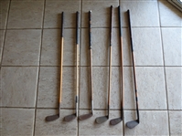(6) 1920s Golf Clubs
