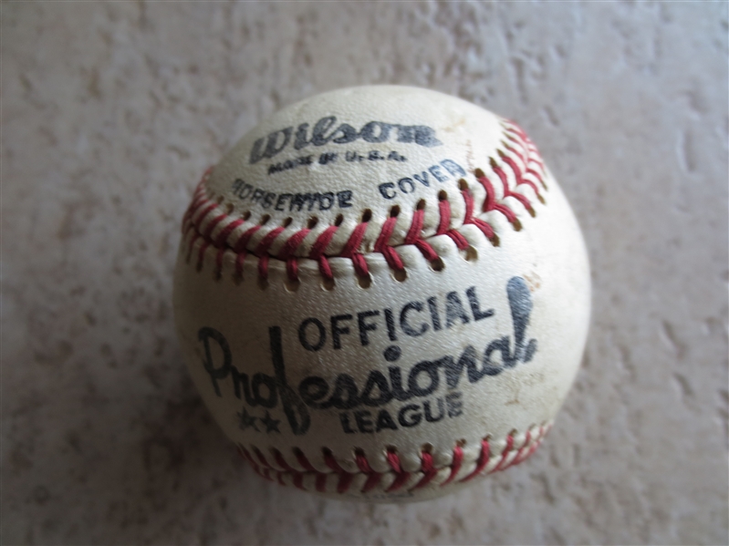 Autographed Joe DiMaggio baseball---personalized and light