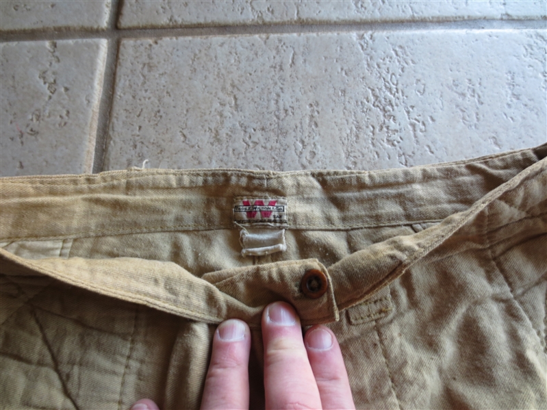 1920's-30's Padded Basketball Shorts made by Thomas E. Wilson and Company in nice shape