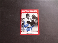 Autographed 1980 TCMA Willie Mays Baseball Card All Time New York Giants