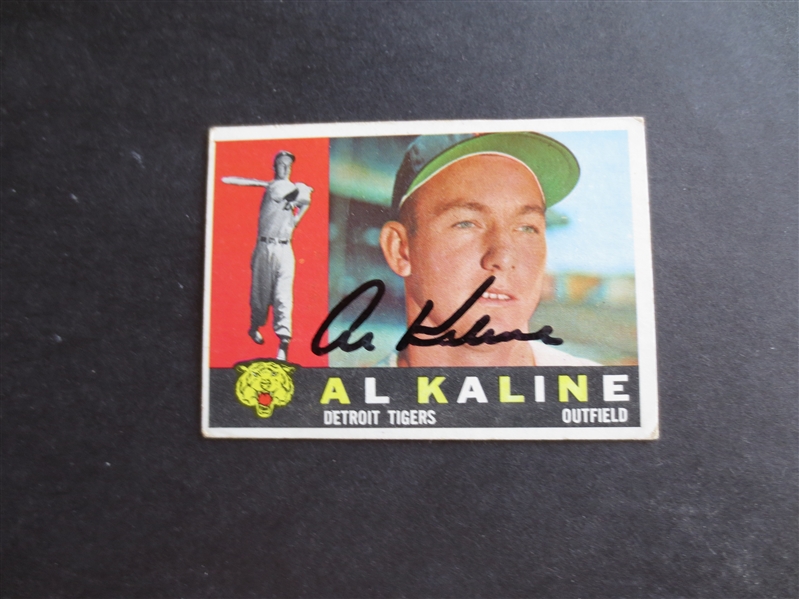 Autographed 1960 Topps Al Kaline Baseball Card #50  Hall of Famer