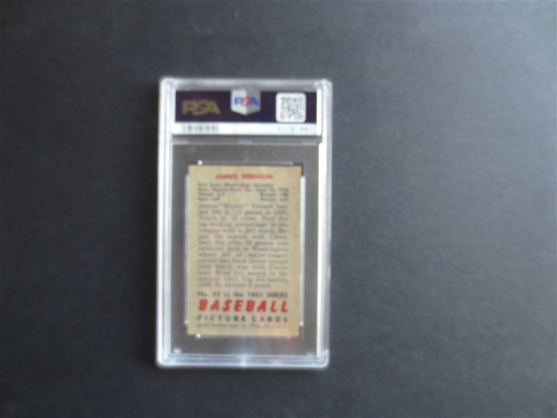 1951 Bowman Mickey Vernon PSA 7 NMT Baseball Card #65