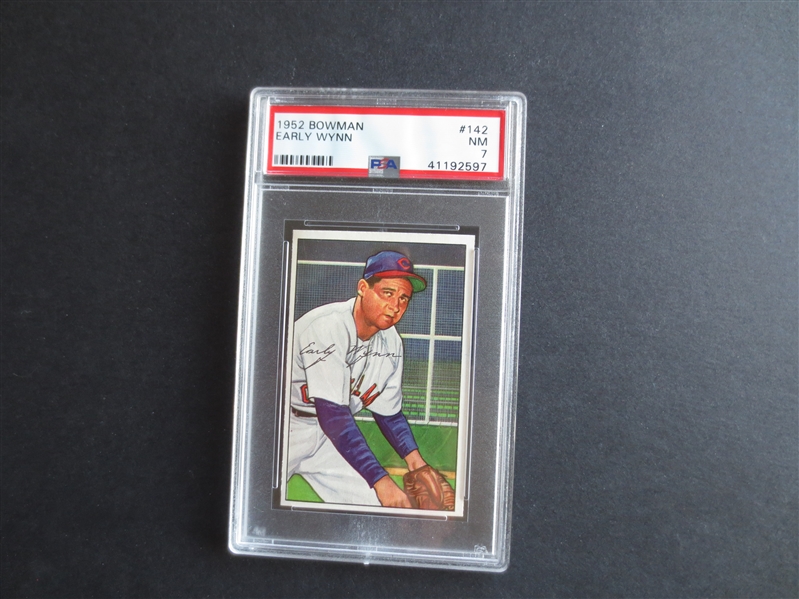 1952 Bowman Early Wynn PSA 7 NMT Baseball Card #142  HOFer