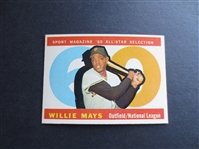 1960 Topps Willie Mays Sport Magazine All Star Baseball Card in Beautiful Shape #564