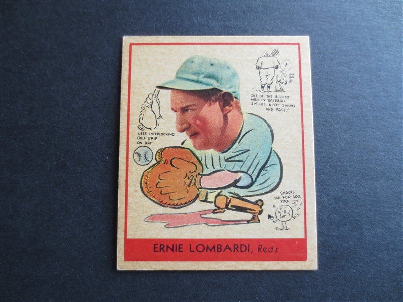 1938 Goudey Ernie Lombardi Baseball Card in Beautiful Condition #270 Hall of Famer