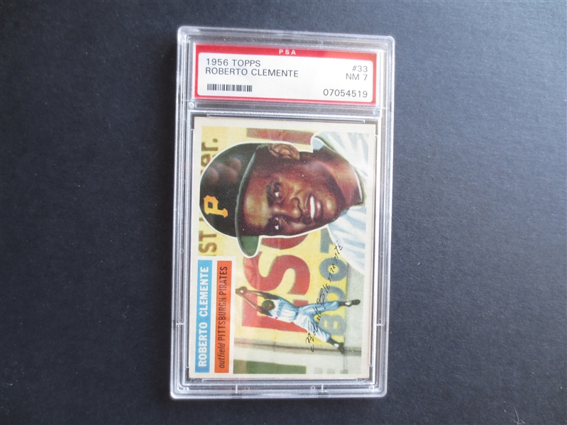 1956 Topps Roberto Clemente PSA 7 NMT Baseball Card #33