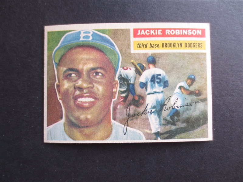 1956 Topps Jackie Robinson Baseball Card in Beautiful Condition #30