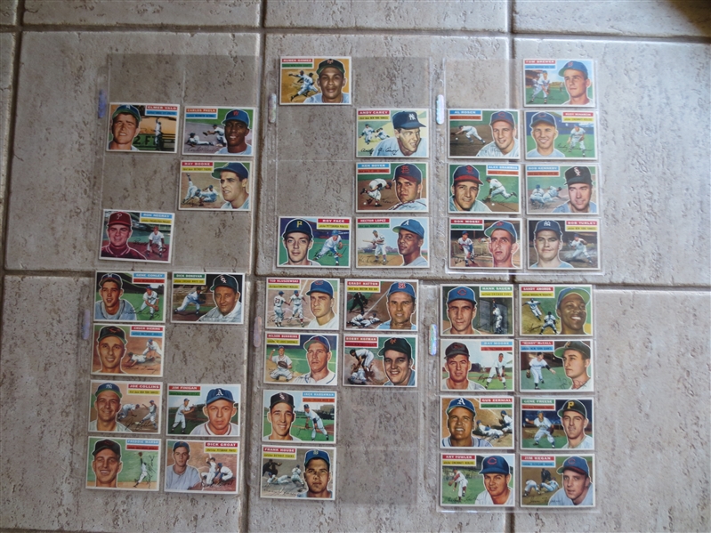 1956 Topps Baseball Near Complete Set 293 of 340 in Beautiful Shape---no Hall of Famers or Team Cards