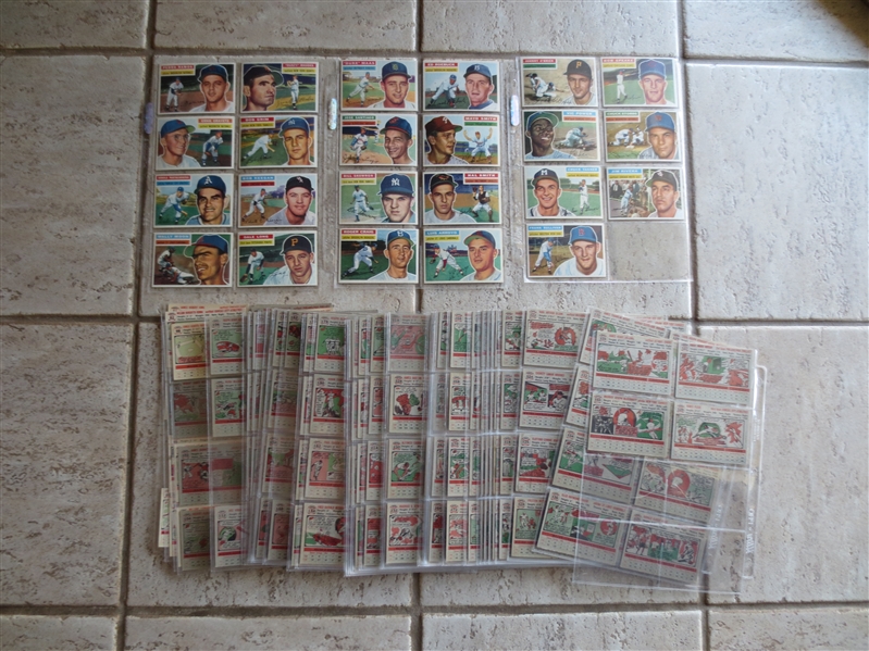 1956 Topps Baseball Near Complete Set 293 of 340 in Beautiful Shape---no Hall of Famers or Team Cards