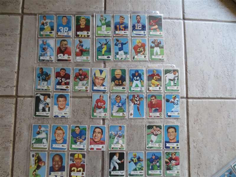 1954 Bowman Football Near Complete Set in beautiful condition!  116 of 128
