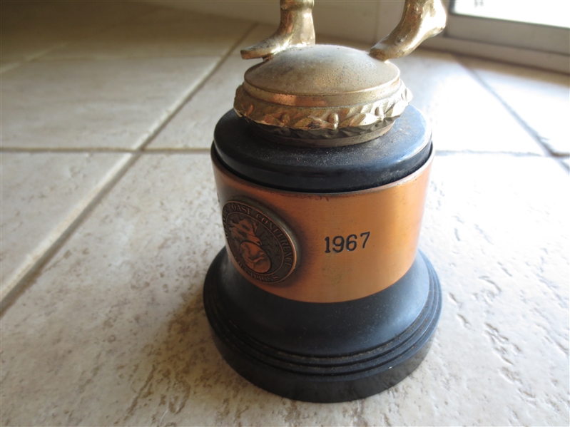 1967 Atlantic Coast Conference Champions Runners-Up Trophy Awarded to Duke Univ. Star, Bob Riedy