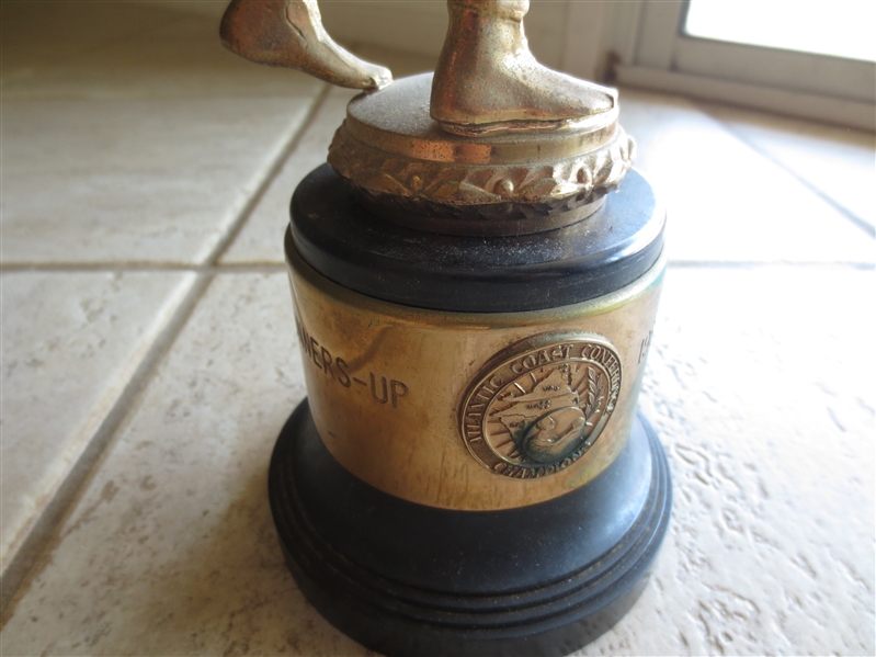 1965 Atlantic Coast Conference Champions Basketball Runners-Up Trophy Earned by Bob Riedy of Duke University