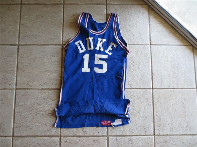 1960's Duke University Game Worn Jersey Worn by Star Player, Bob Riedy---future ABA Player