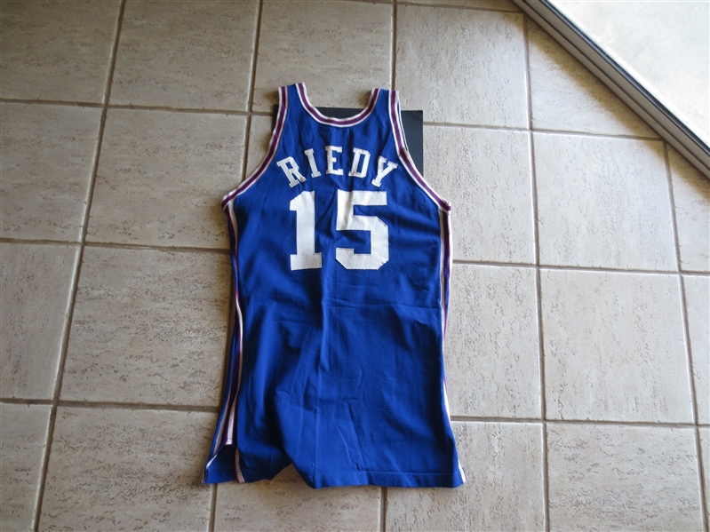 1960's Duke University Game Worn Jersey Worn by Star Player, Bob Riedy---future ABA Player