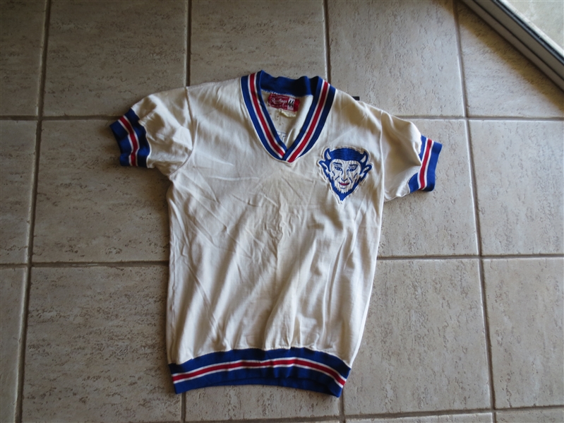 1960's Duke University Shooting Shirt-Warm up Jersey Game Worn by Star Player Bob Riedy who would later play in the 1st season of the ABA