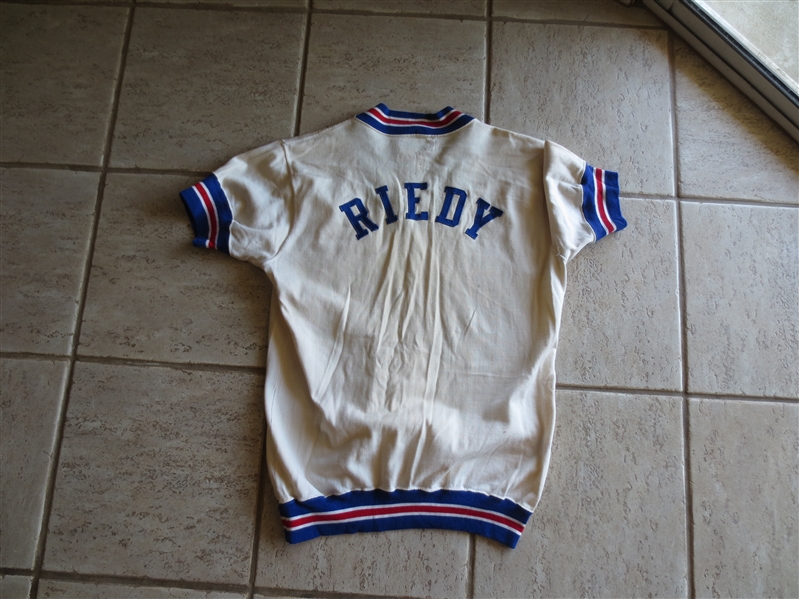 1960's Duke University Shooting Shirt-Warm up Jersey Game Worn by Star Player Bob Riedy who would later play in the 1st season of the ABA