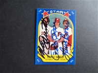 Autographed 1981 Fleer Baseball Card with Signatures of Schmidt, Rose, and Bowa 