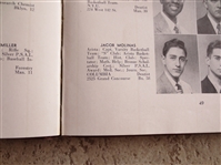 1949 Jack Molinas high school yearbook---played in NBA until banished for gambling, then murdered