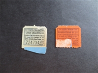 (2) 1940s-50s  Los Angeles Angels Wrigley Field PCL Baseball Ticket Stubs