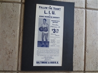 1938 L.I.U. vs. George Washington University Basketball Handbill Picturing Art Hillhouse Philadelphia Sphas, Philadelphia Warriors
