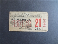 1912 Buffalo Bisons International League Baseball Ticket