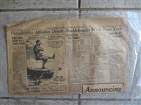 August 8, 1929 Babe Ruth Hits Grand Slam Homer Sports Section