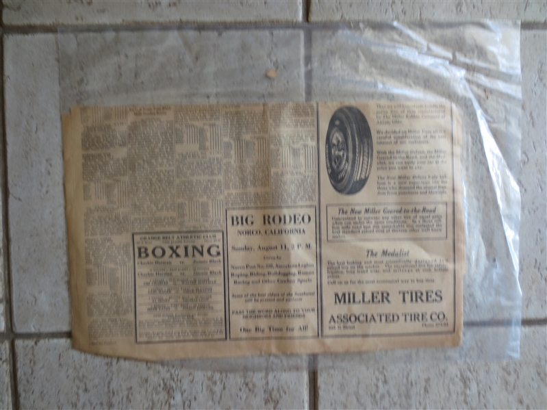 August 8, 1929 Babe Ruth Hits Grand Slam Homer Sports Section