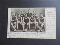 1907 Dallas College Team Basketball Postcard that played the Champion of the World Buffalo Germans