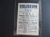 1906 Yale University at Louisville YMCA Basketball Handbill  9" x 6"