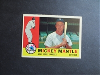 1960 Topps Mickey Mantle Baseball Card in Beautiful Condition #350