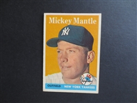 1958 Topps Mickey Mantle Baseball Card in great shape #150