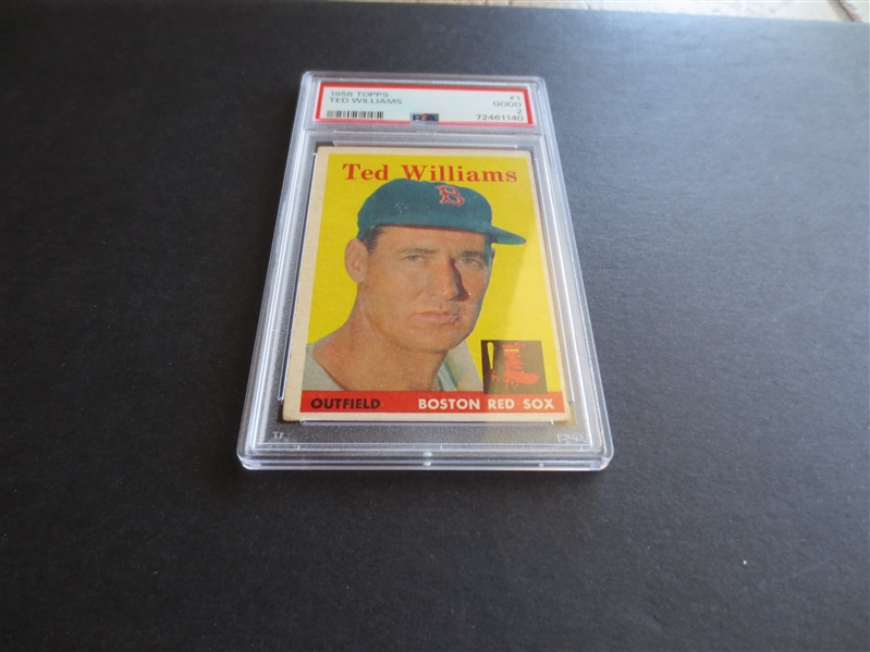 1958 Topps Ted Williams PSA 2 Good Baseball Card #1