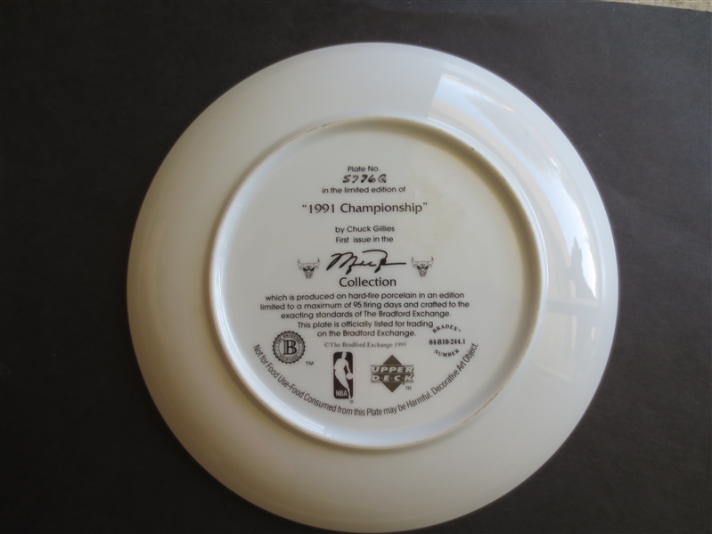 1995 Michael Jordan Collection 1991 Commemorative Championship Plate Upper Deck