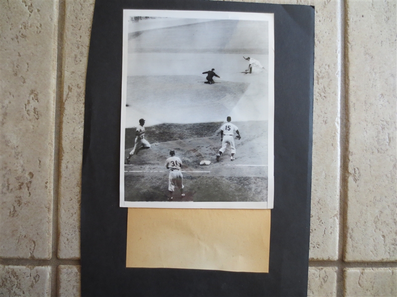 1956 Jackie Robinson International News Type 1 Photo with Paper Caption during World Series