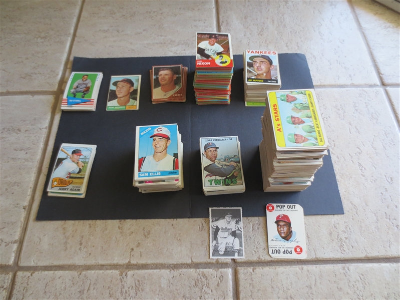 (1000) 1960's Topps Baseball Cards with Superstars and Duplication!
