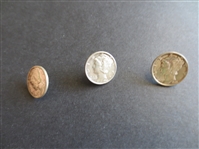 (3) World War II Mercury Dime Coin Golf Putt Ball Markers