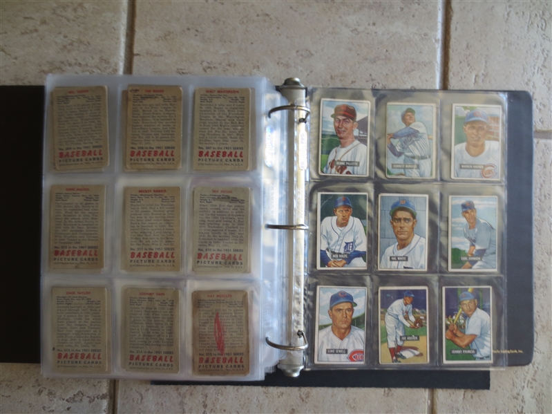1951 Bowman Baseball Near Complete Set (missing ONLY Mantle and Mays) in Affordable Condition!