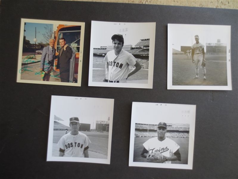 (5) Original 1966-70 Baseball Photo Snapshots: Tony Conigliaro, Billy Conigliaro, Cesar Tovar, Paul Blair, and Jim Lefevre