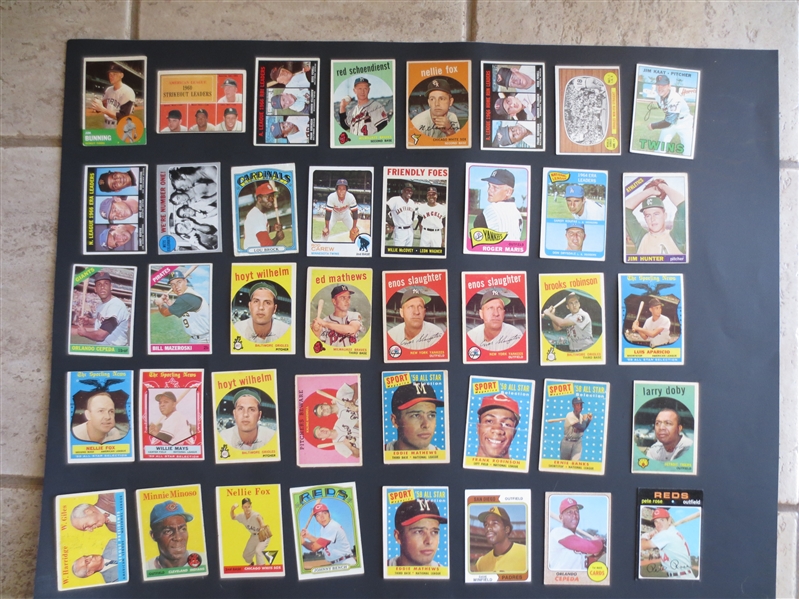 (2500) Monster Box Mostly 1950's and 1960's Topps Baseball Cards with Numerous Hall of Famers---Great for a dealer or set collector!