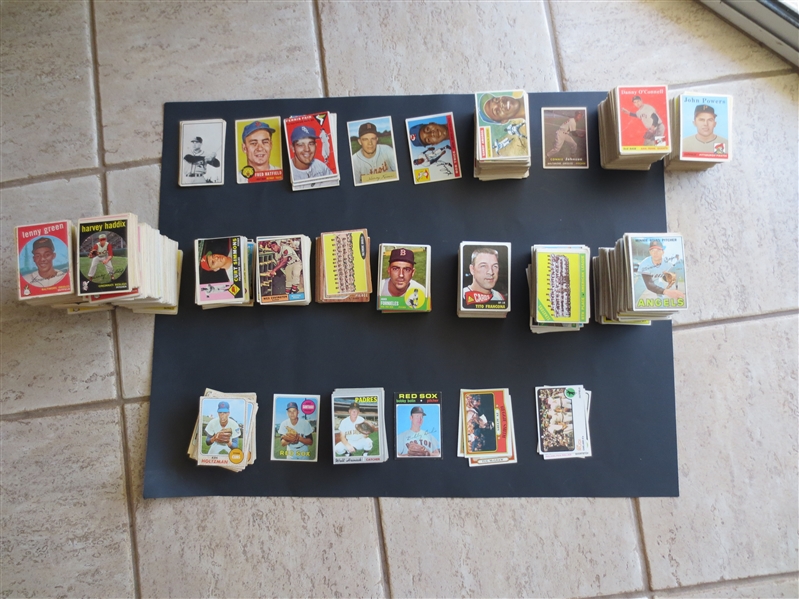 (2500) Monster Box Mostly 1950's and 1960's Topps Baseball Cards with Numerous Hall of Famers---Great for a dealer or set collector!