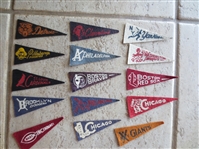(15) different 1936-38 BF3 Baseball Team Mini Pennants