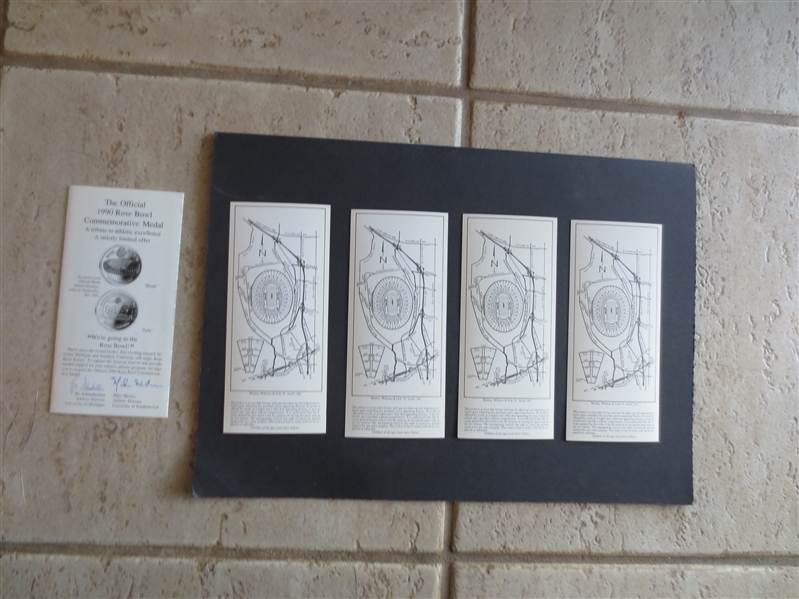 (4) 1990 Rose Bowl Football Tickets USC vs. Michigan in great shape!
