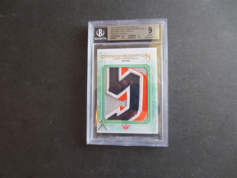 2013 Sportkings Premium Redemption Jumbo Memorabilia Tony Gwynn Beckett 9 MINT 1 of 1  WOW!