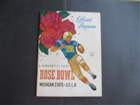 1956 Rose Bowl Football Program  Michigan State vs. UCLA