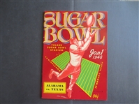 1948 Sugar Bowl Football Program Alabama vs. Texas in Great Shape!