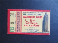 1960 Baltimore Colts vs. College All-Stars Football Ticket